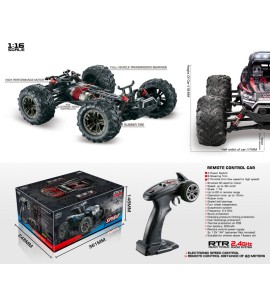 Absima 1:16 Sand Buggy X TRUCK schwarz/rot 4WD RTR
