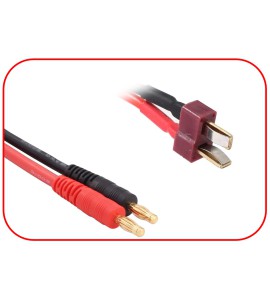 Ladekabel 4mm Goldkontaktstecker - T-Plug 300mm