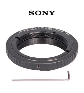 Wide-T-Ring Sony E/NEX Bajonet mit D52i/M48 auf T-2 und S52