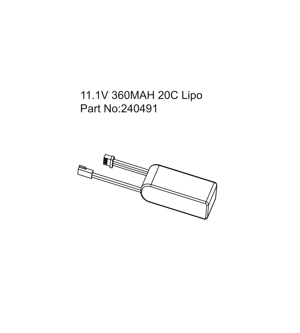 Akku 11.1V 360MAH 20C Lipo