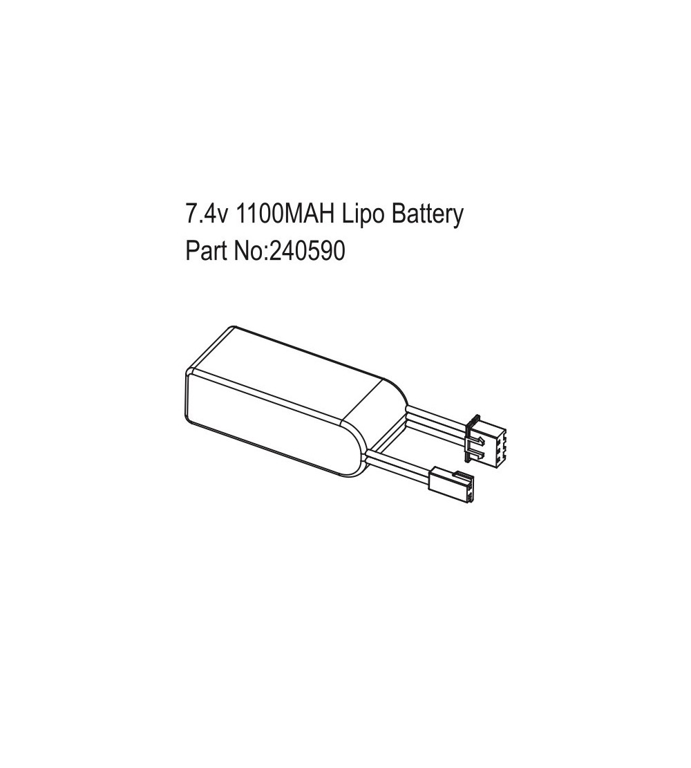 7.4v 1100MAH Lipo Battery