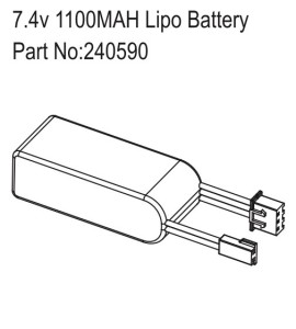 7.4v 1100MAH Lipo Battery