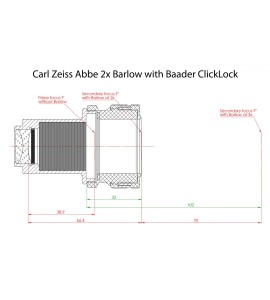 Carl Zeiss 1¼' Abbe Barlowlinse 2x